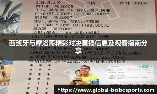 西班牙与摩洛哥精彩对决直播信息及观看指南分享